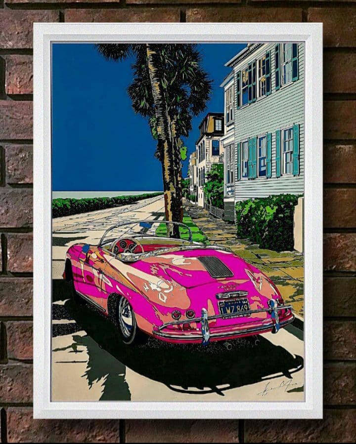 鈴木英人・ポルシェ【A4サイズ写真ポスターフレーム付き３点セット】ポスター