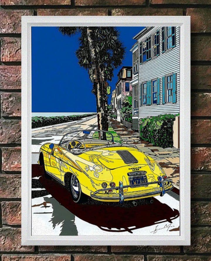 鈴木英人・ポルシェ【A4サイズ写真ポスターフレーム付き３点セット】ポスター