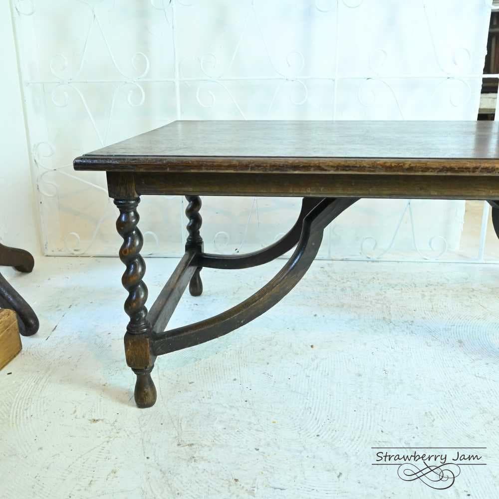 L3705-258 英国アンティーク オーク ローテーブル センターテーブル