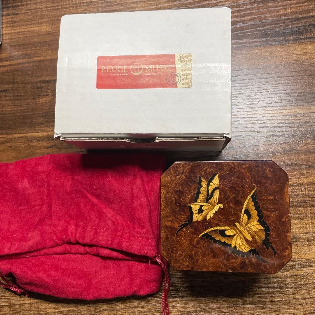 REUGE リュージュオルゴール　蝶象嵌　18弁