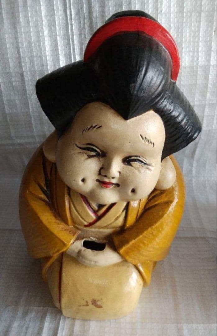 福助さん 福さん 福寿夫婦 置物 縁起物 中古