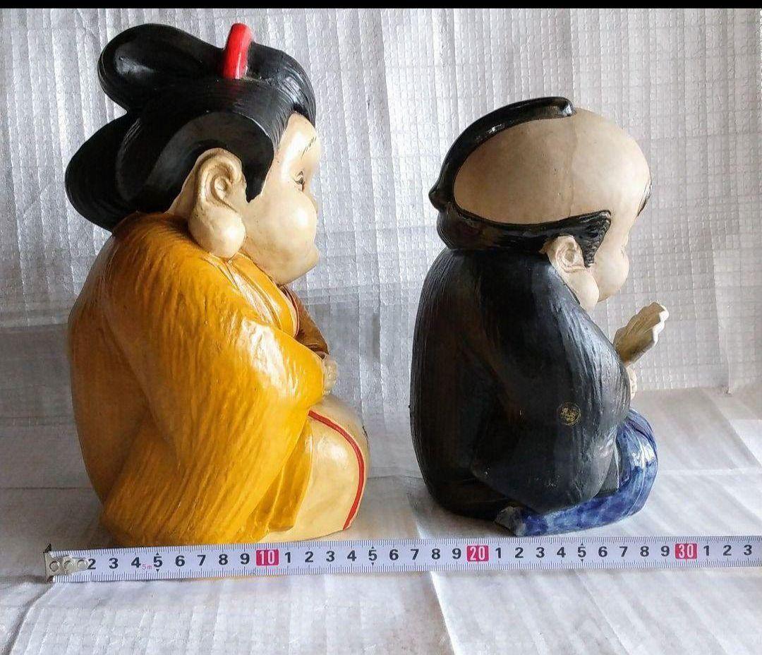 福助さん 福さん 福寿夫婦 置物 縁起物 中古