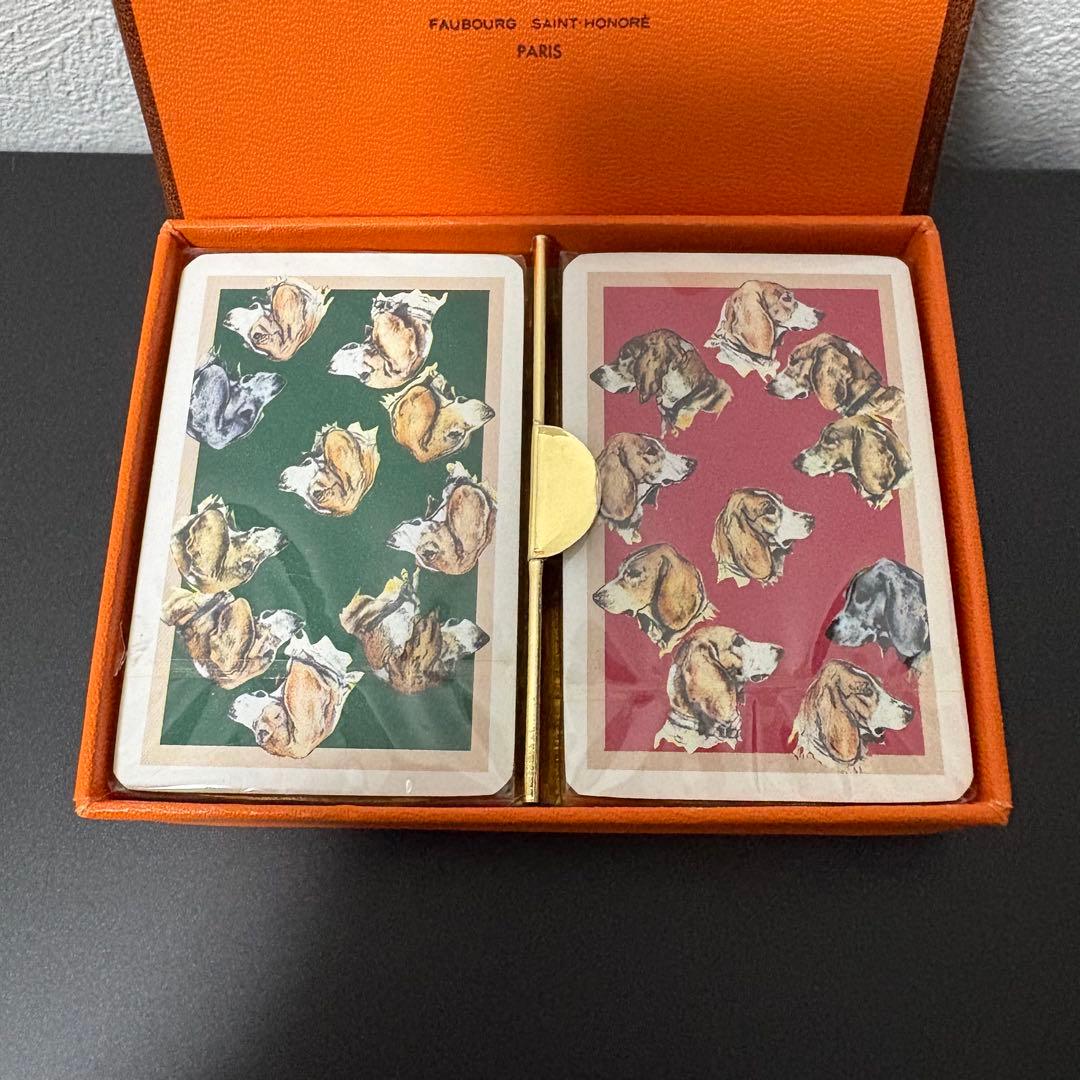 未使用 HERMES 犬柄トランプ 2セット - メルカリ