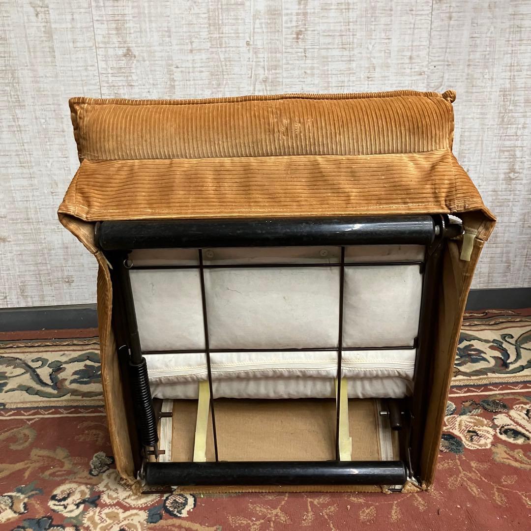 ②国産ビンテージ 昭和レトロ OSLO オスロ コーデュロイリクライニングチェア