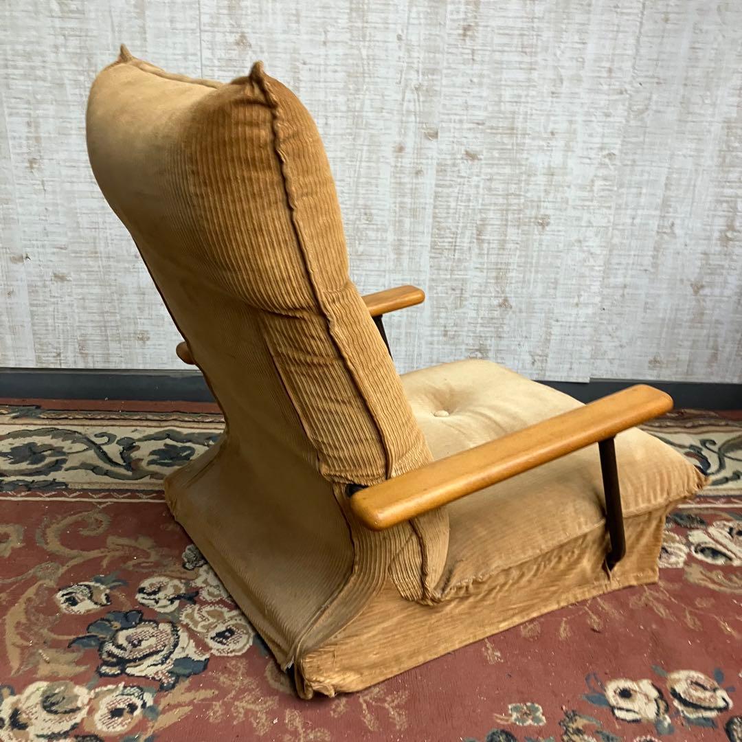 ②国産ビンテージ 昭和レトロ OSLO オスロ コーデュロイリクライニングチェア