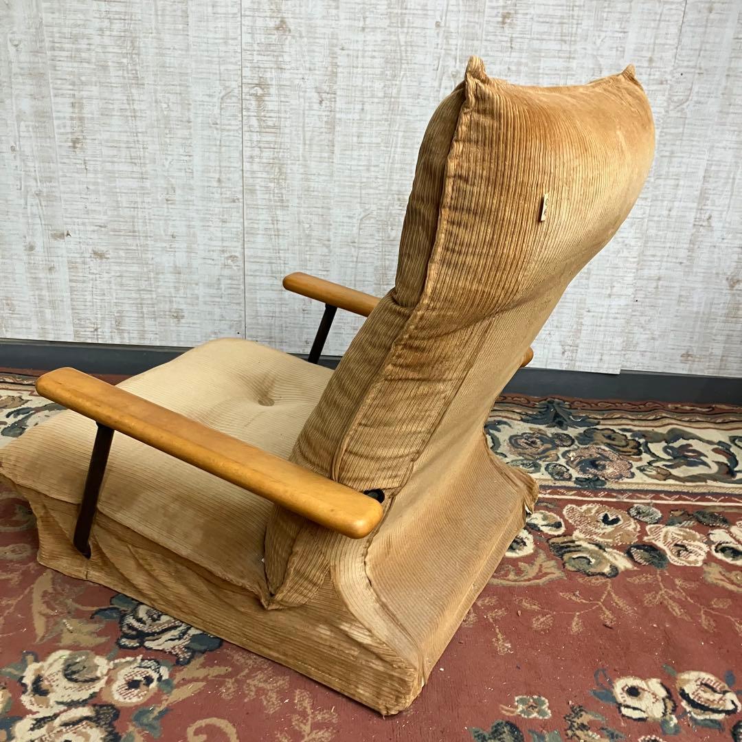 ②国産ビンテージ 昭和レトロ OSLO オスロ コーデュロイリクライニングチェア