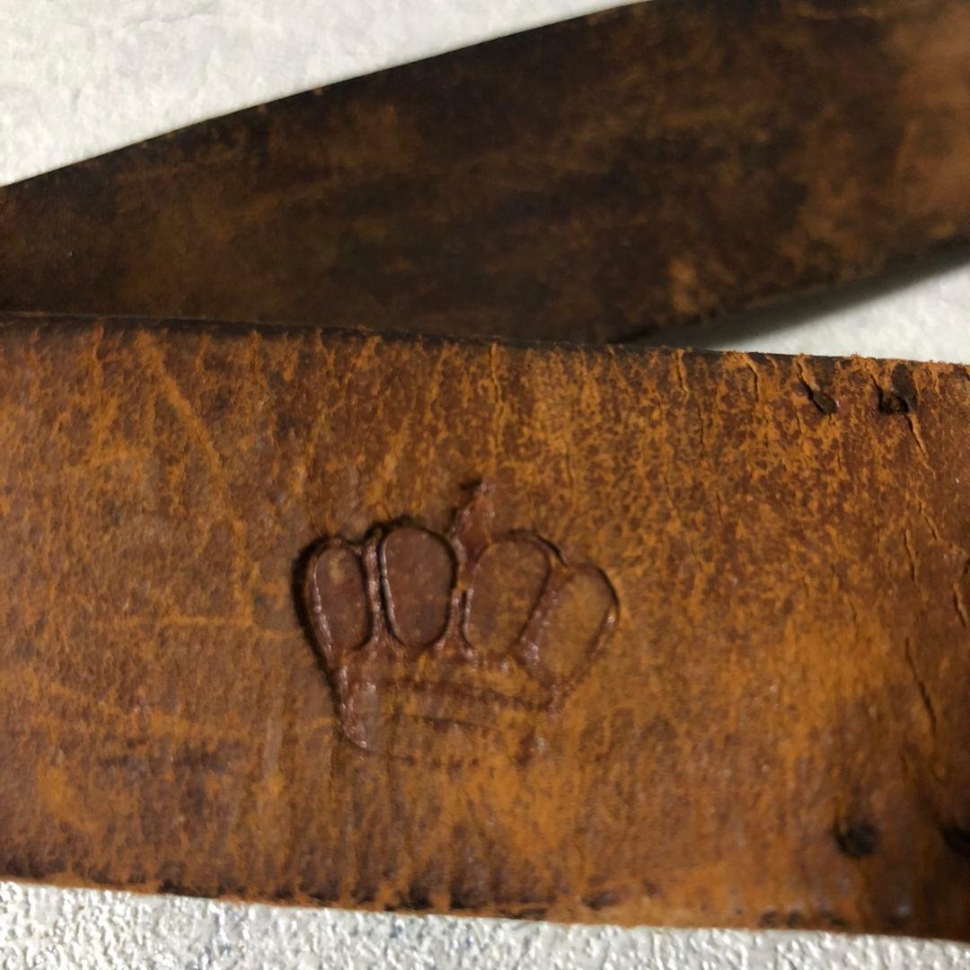 【希少・初期型・王冠刻印】10年代〜30年代 スウェーデン軍 レザーバンダリア