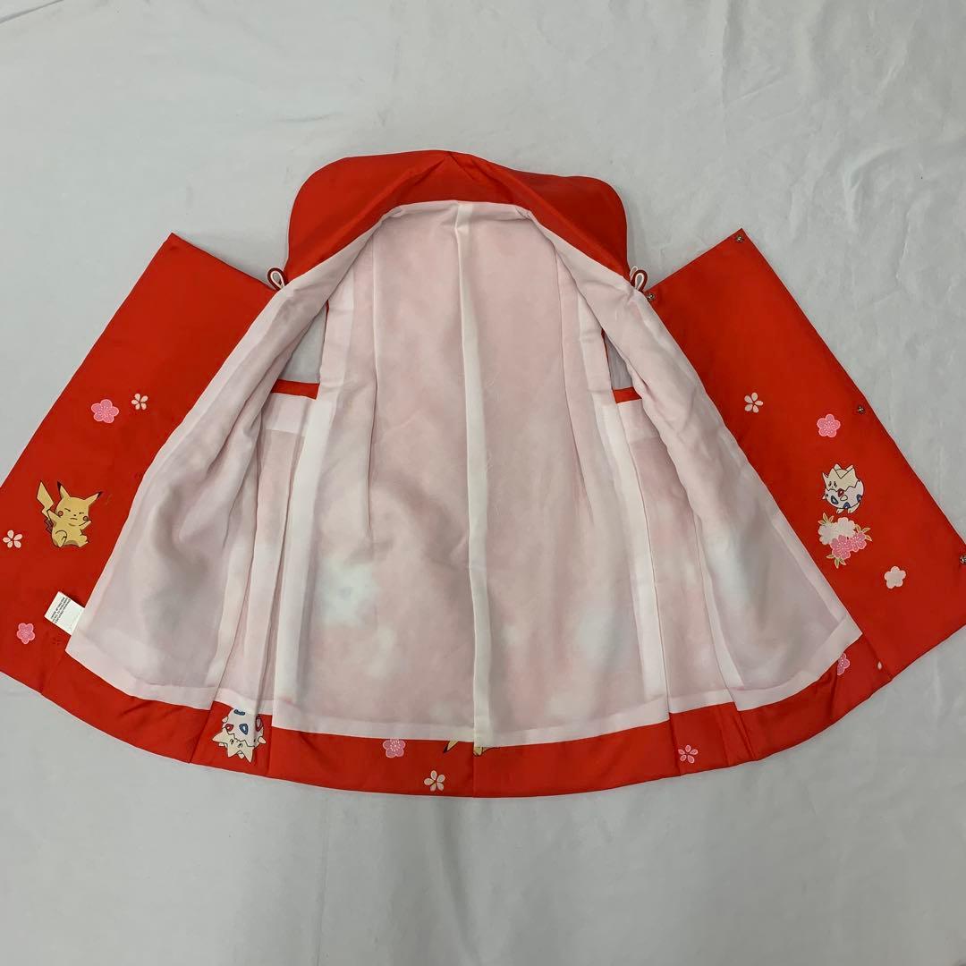 602agu22□七五三 三歳 女の子 ポケモン 着物&被布 金彩□美品