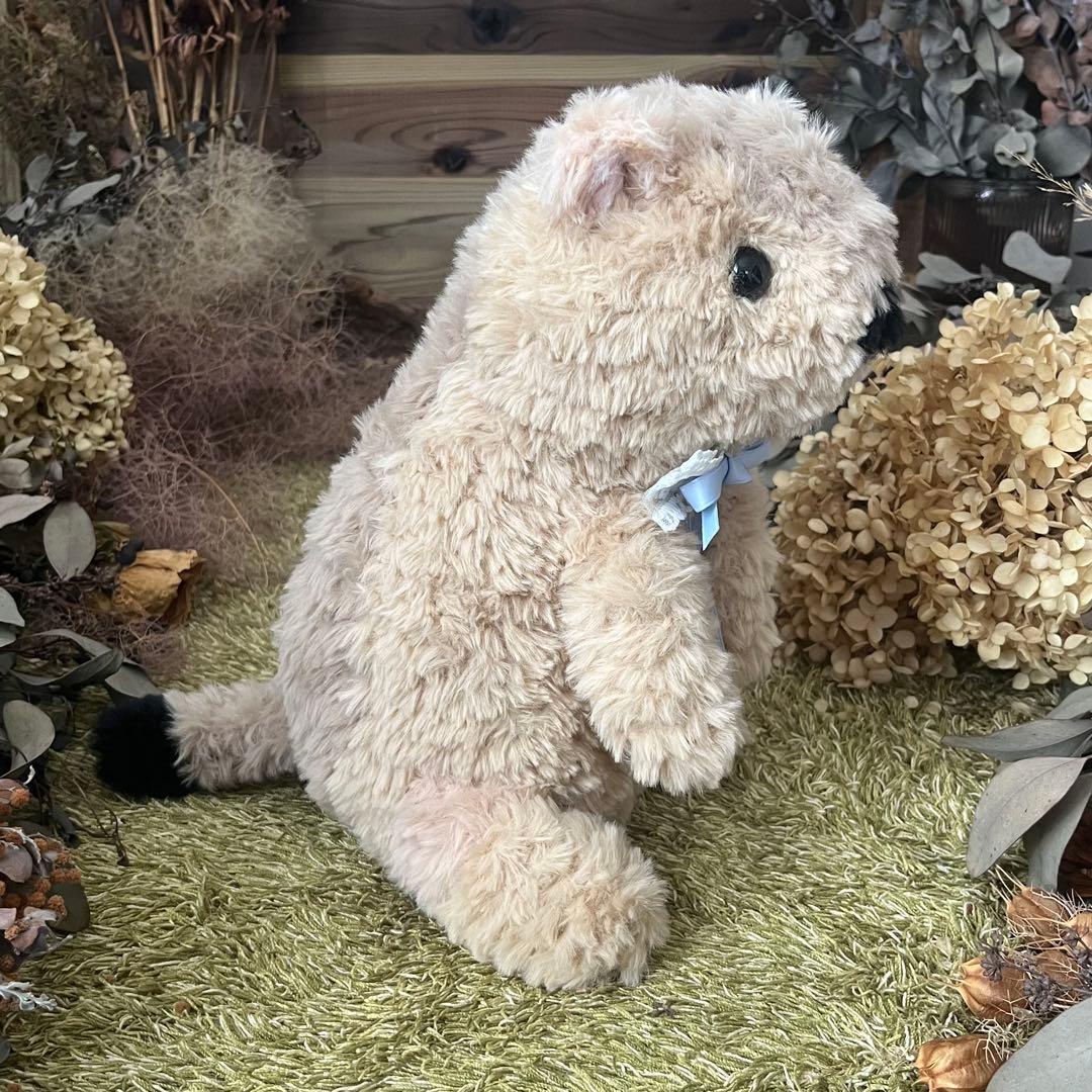 【sample】硝子の瞳をもつ　マーモットのあみぐるみ　ぬいぐるみ