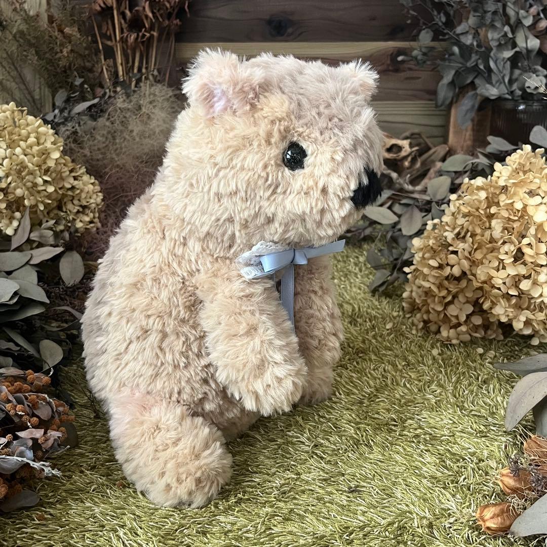 【sample】硝子の瞳をもつ　マーモットのあみぐるみ　ぬいぐるみ