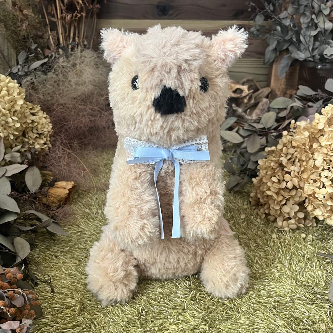 【sample】硝子の瞳をもつ　マーモットのあみぐるみ　ぬいぐるみ