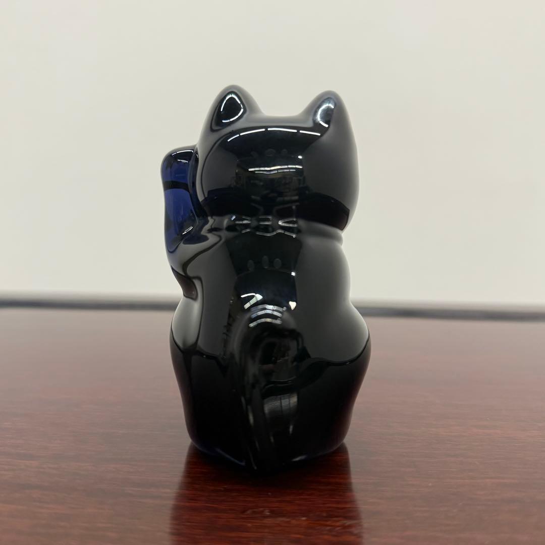 H19KZ13b 美品 Baccarat バカラ 黒猫