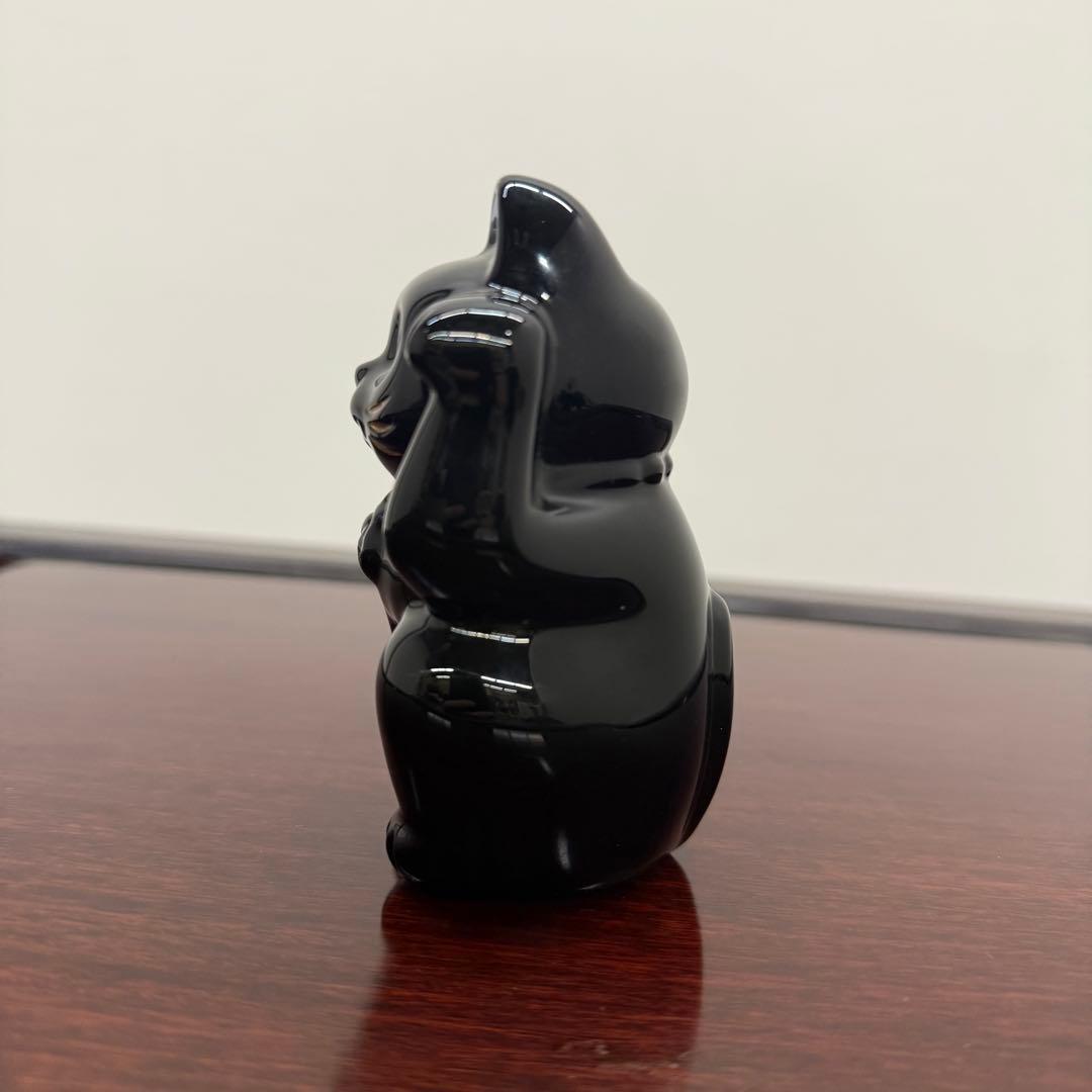 H19KZ13b 美品 Baccarat バカラ 黒猫