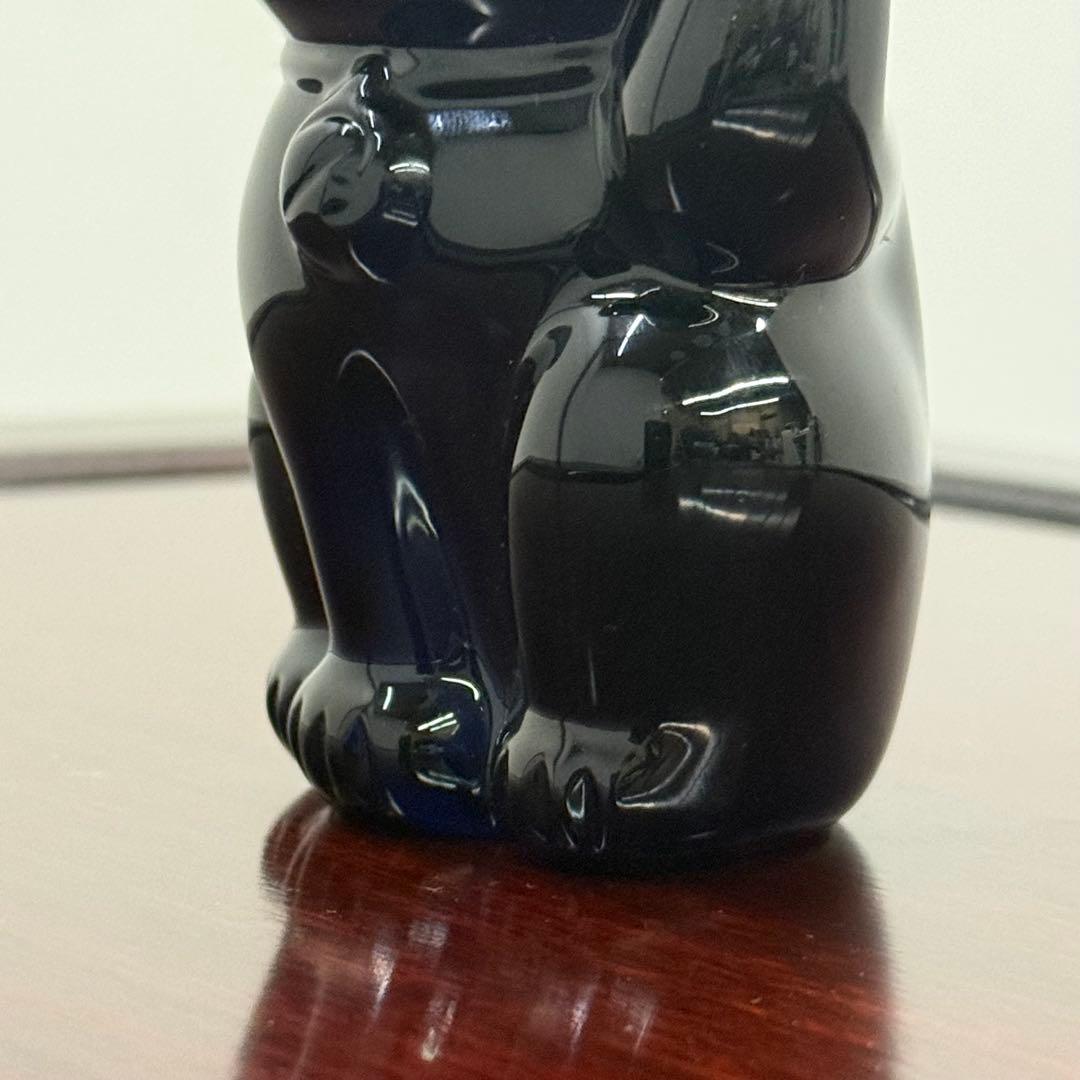H19KZ13b 美品 Baccarat バカラ 黒猫