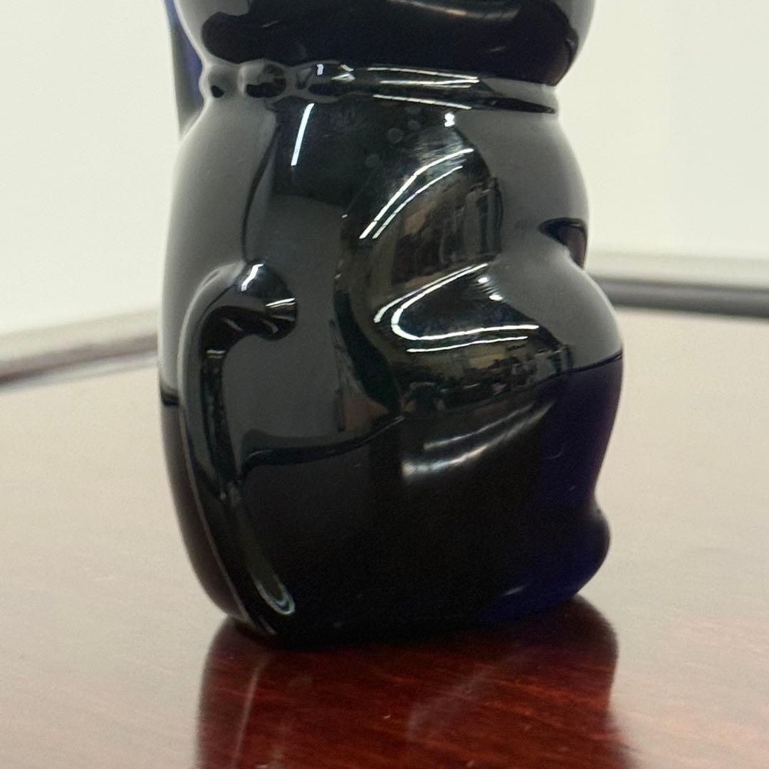H19KZ13b 美品 Baccarat バカラ 黒猫