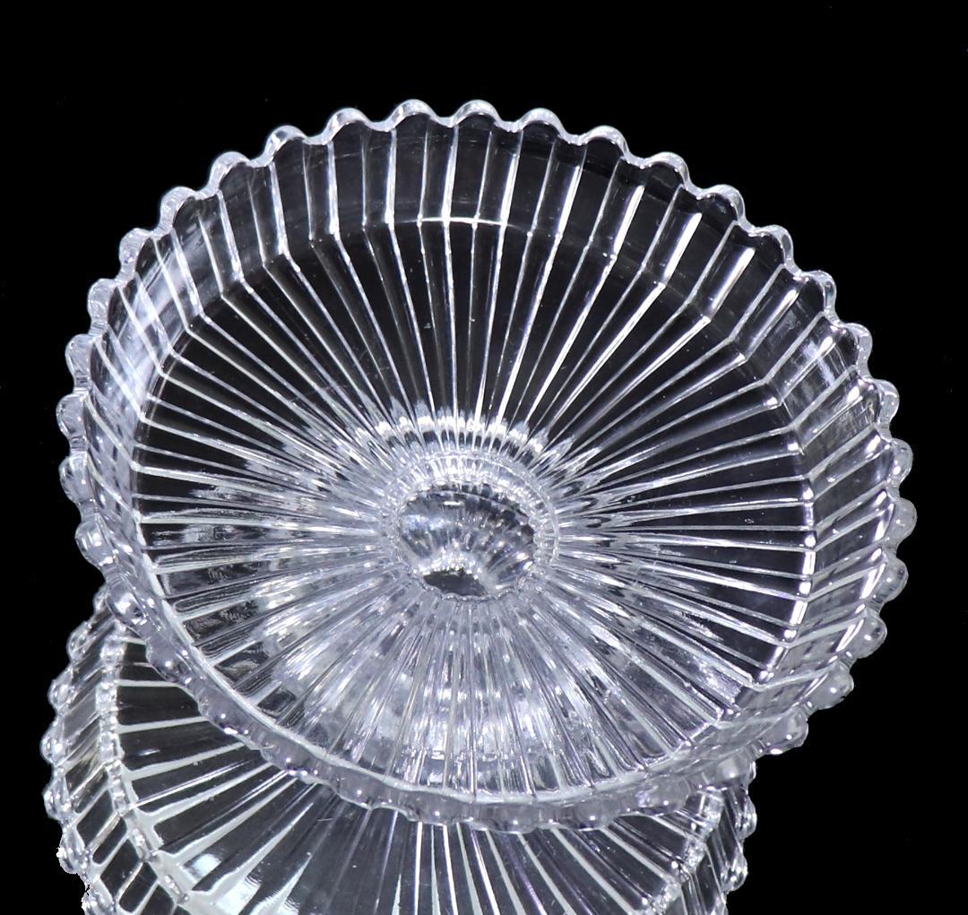 オールド・バカラ 帯溝造型装飾 コート・アルテルネ・デポリ 大型 コンポート