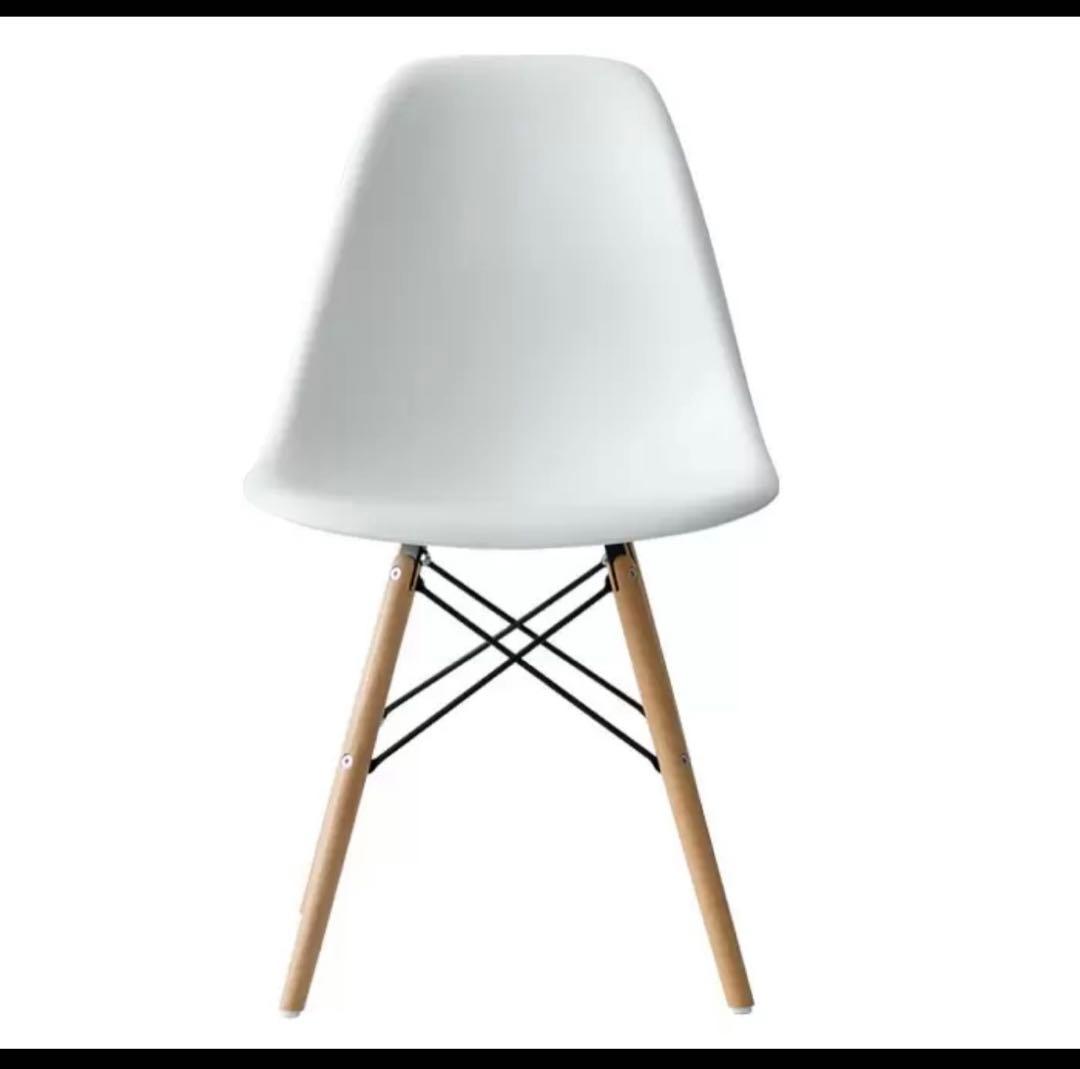 ホワイト ウッド脚チェア