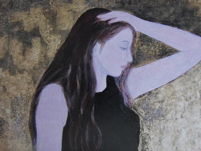 鈴木美江、【想】、希少な額装用画集より、新品額装付、状態良好