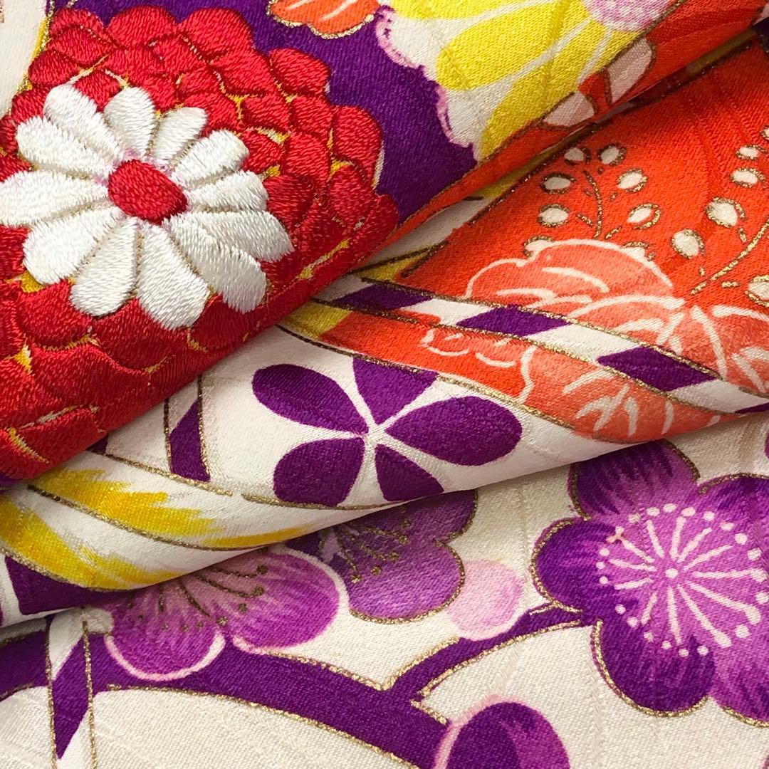 子供着物 七五三 3歳 刺繍 鳳凰 乳白色 CK-7374