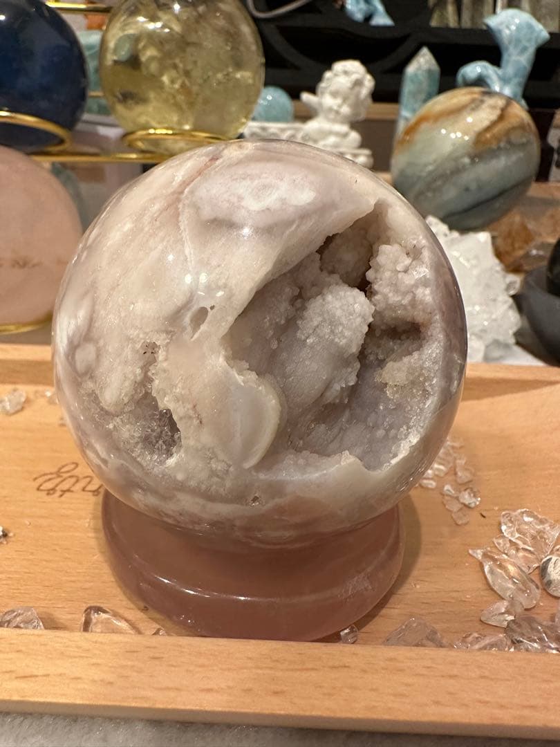 桜瑪瑙ピンクアメジストスフィアB 67.1mm