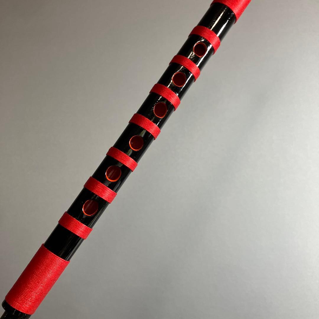 【入門】神楽笛リコーダー式（古典調篠笛、囃子笛）CMRX-105 総巻　咥え笛