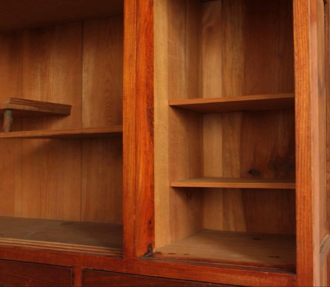 収納棚　食器棚　木製　古道具　古家具　和家具　ビンテージ　アンティーク　レトロ