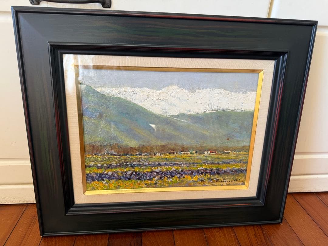 103.「秋色の北アルプス」髙橋一善 油絵