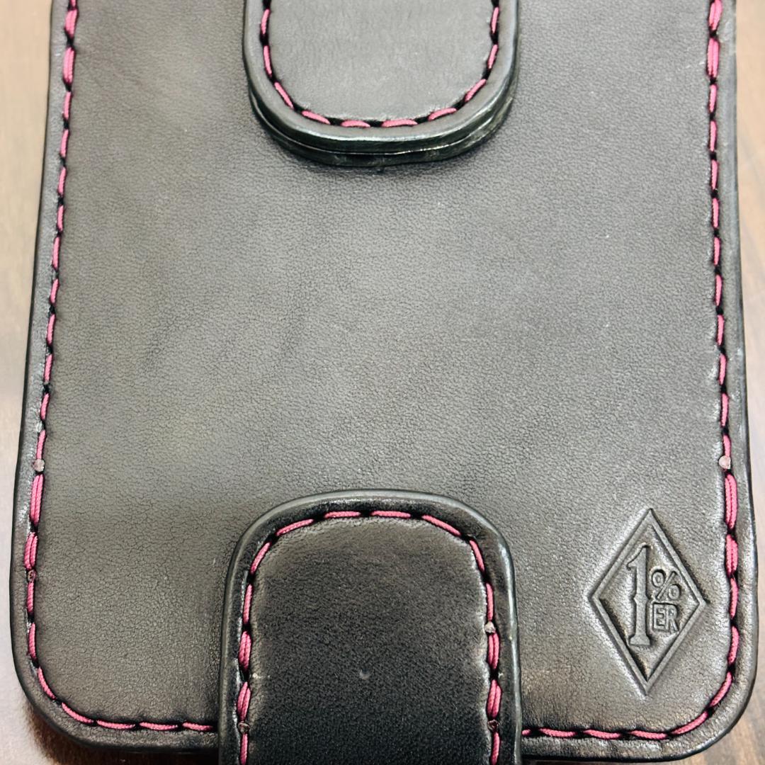 SKULL FLIGHT スカルフライト シガーケース レザー ブラック×レッド