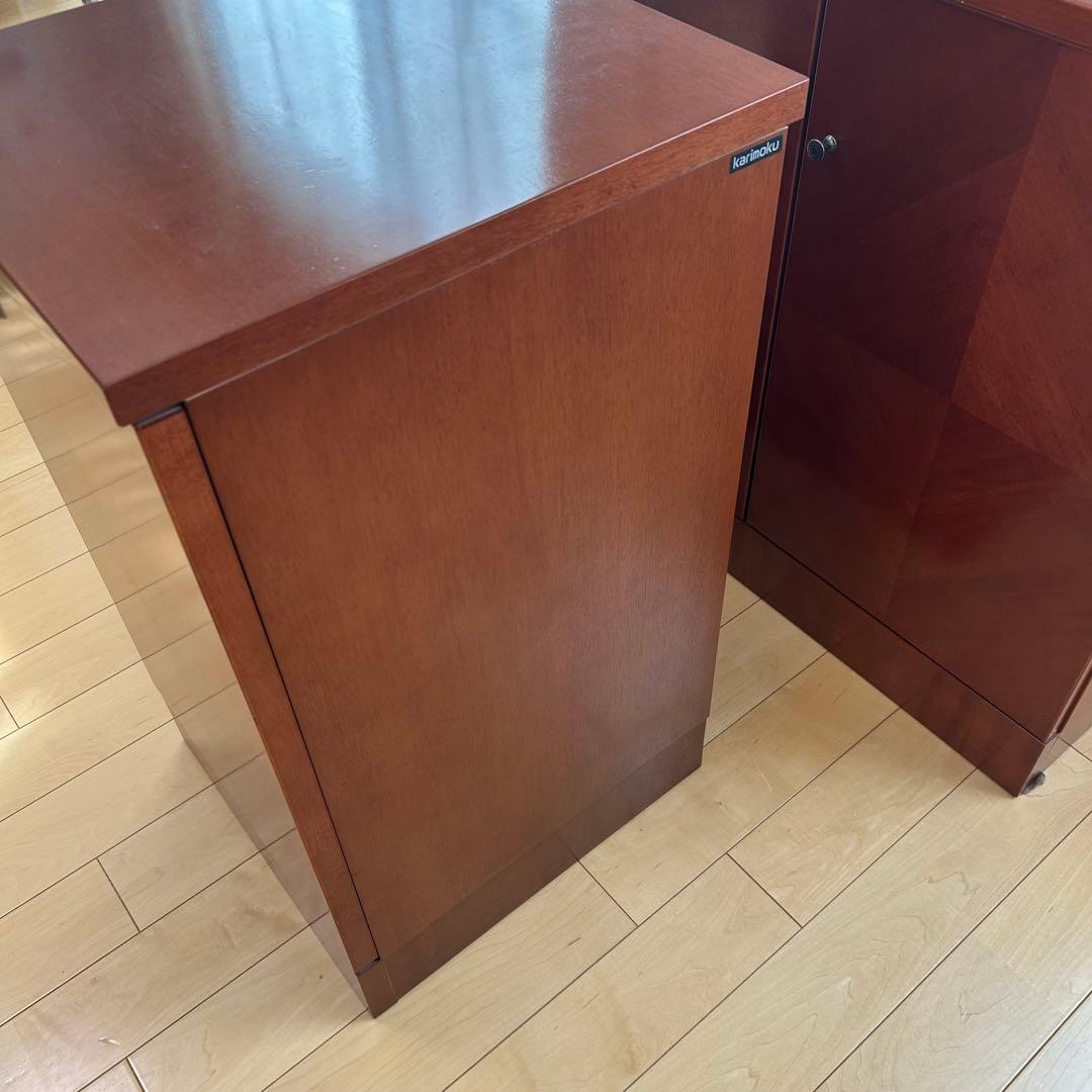 極希少カリモク　アラード　突板　ダイヤモンド貼り　サイドボード　キャビネット③