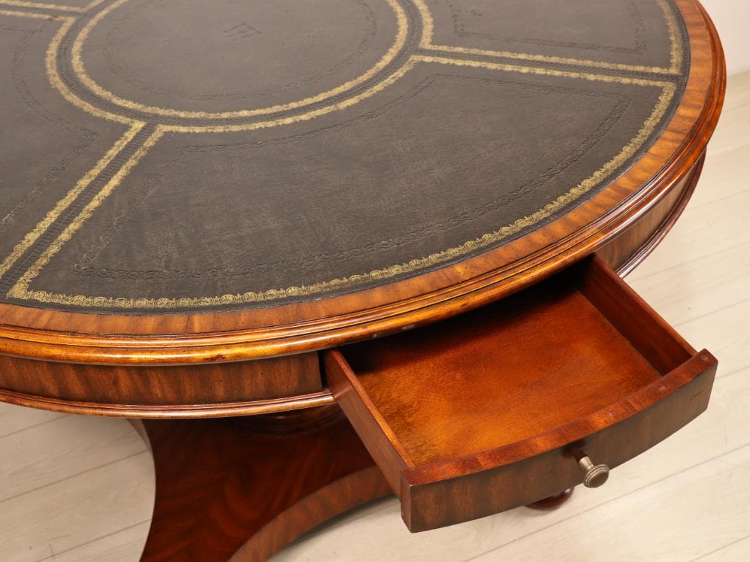 BK245　Maitland Smith　エクセターゲームテーブル　マホガニー