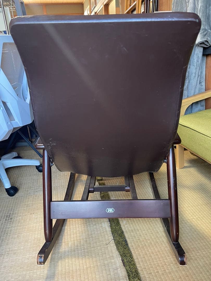 【MATSUDA】マツダ家具　ロッキングチェア　フットレスト付き　昭和レトロ