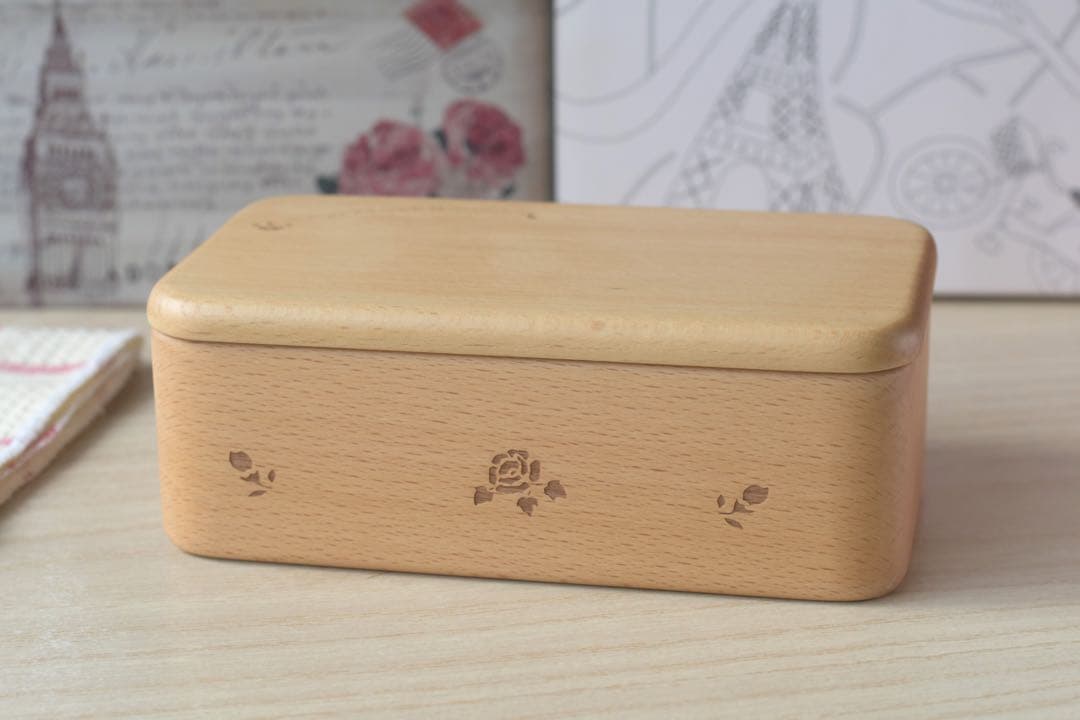 マニーローズ ウッド　バターケース&バターナイフ　新品