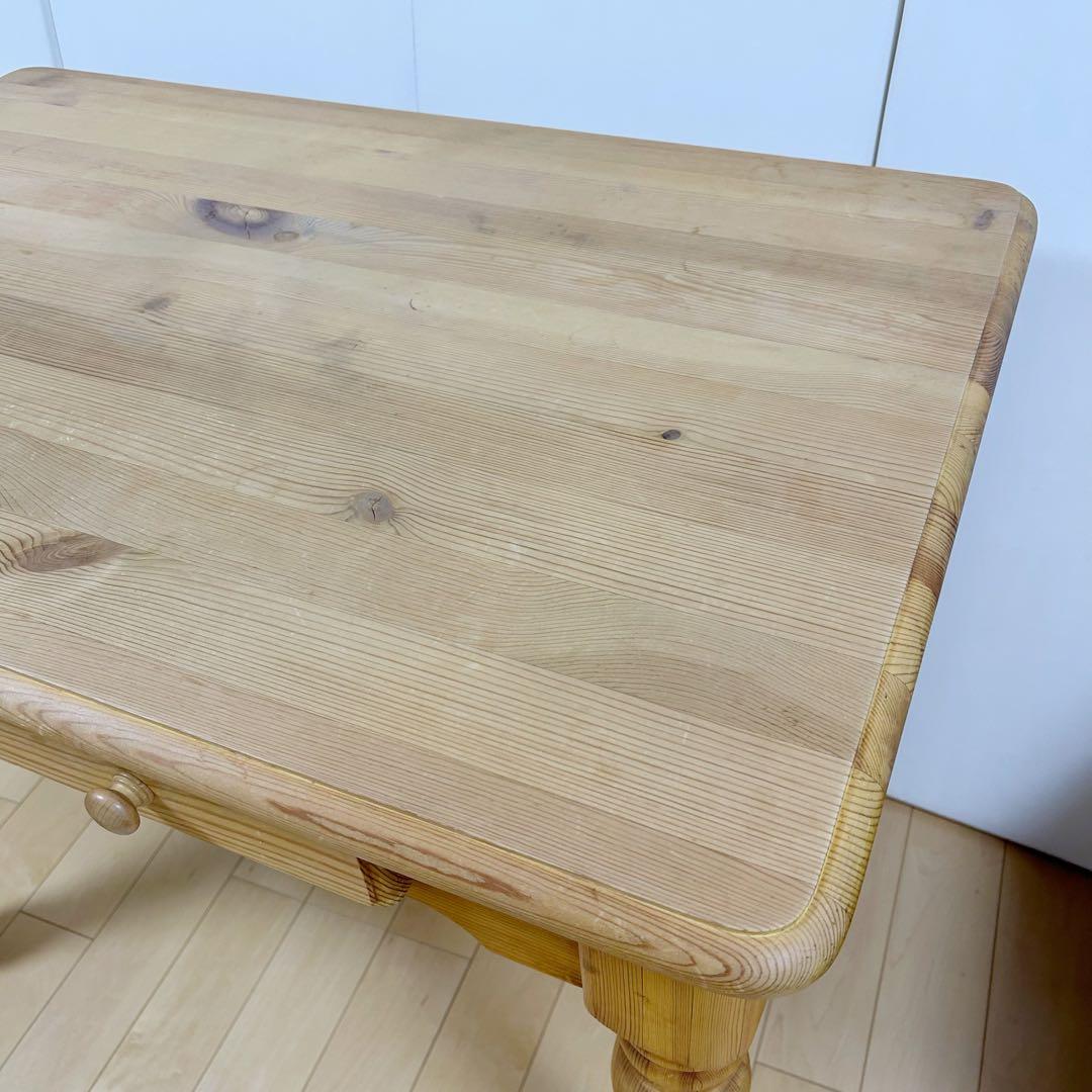 カントリー家具　デスク　パイン材　引き出し2 アンティークデスク　テーブル