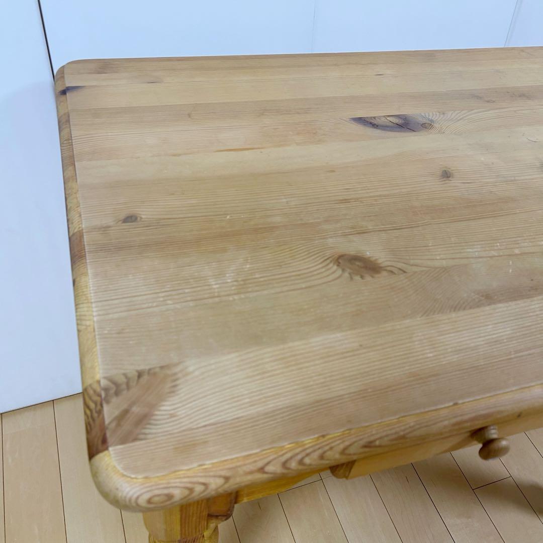 カントリー家具　デスク　パイン材　引き出し2 アンティークデスク　テーブル