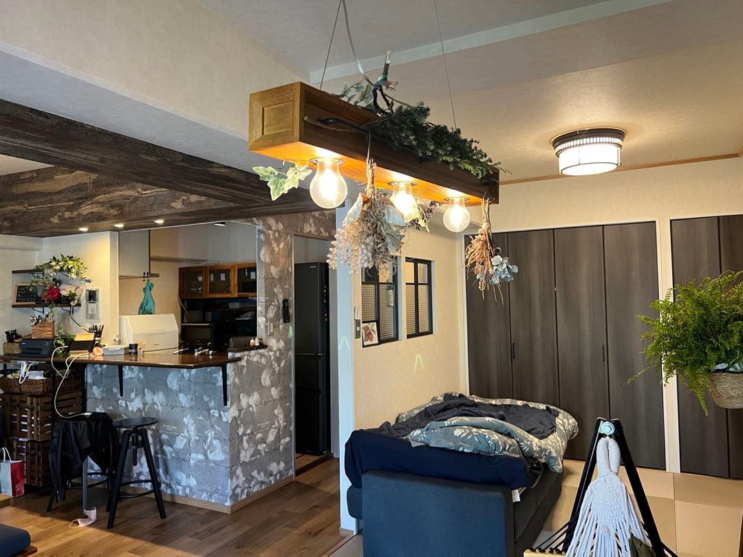 団地にオススメ直接引取限定　右袖e'sファニチャー　洗えるデニムソファ