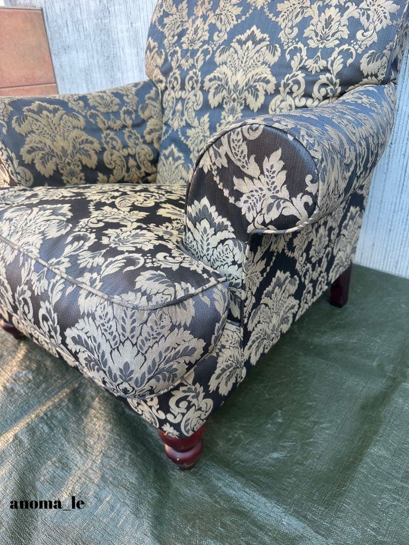3006【アームチェア】シングルソファ　クラシック　ヴィンテージ　インテリア◎