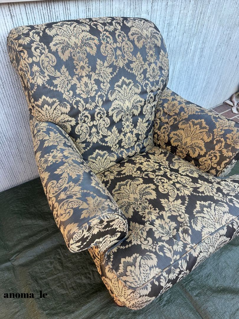 3006【アームチェア】シングルソファ　クラシック　ヴィンテージ　インテリア◎