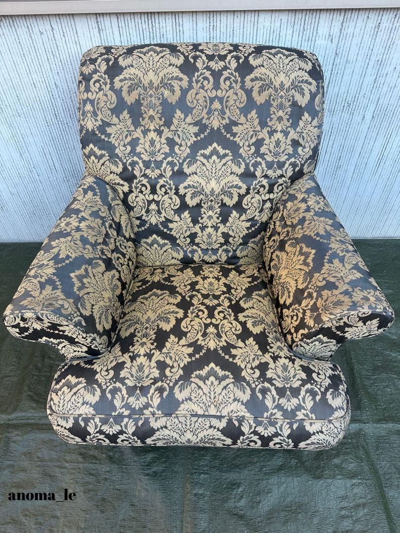 3006【アームチェア】シングルソファ　クラシック　ヴィンテージ　インテリア◎