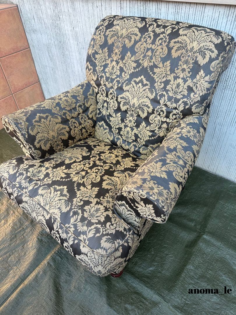 3006【アームチェア】シングルソファ　クラシック　ヴィンテージ　インテリア◎