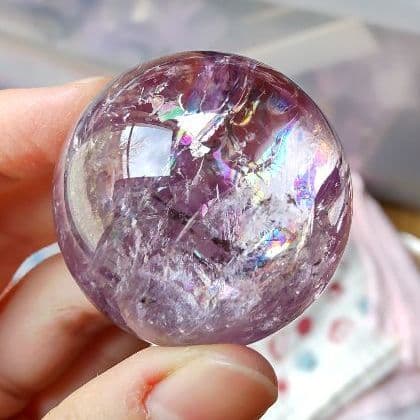 一面アイリス　アメジスト　スフィア　丸玉