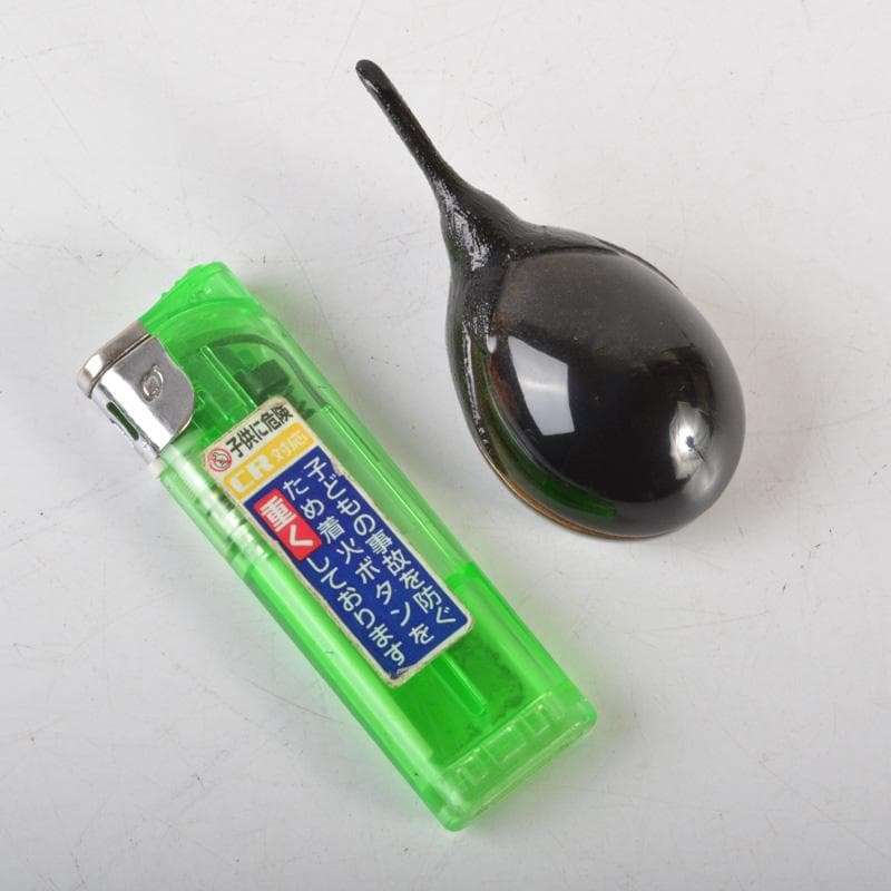 茶道具　輪島塗　江尻玄舟作　茄子香合　共箱　V　6469