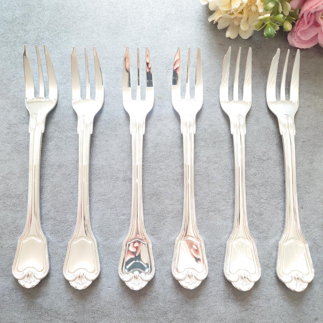 希少 極美品 クリストフル ポートロイヤル ケーキフォーク 6点