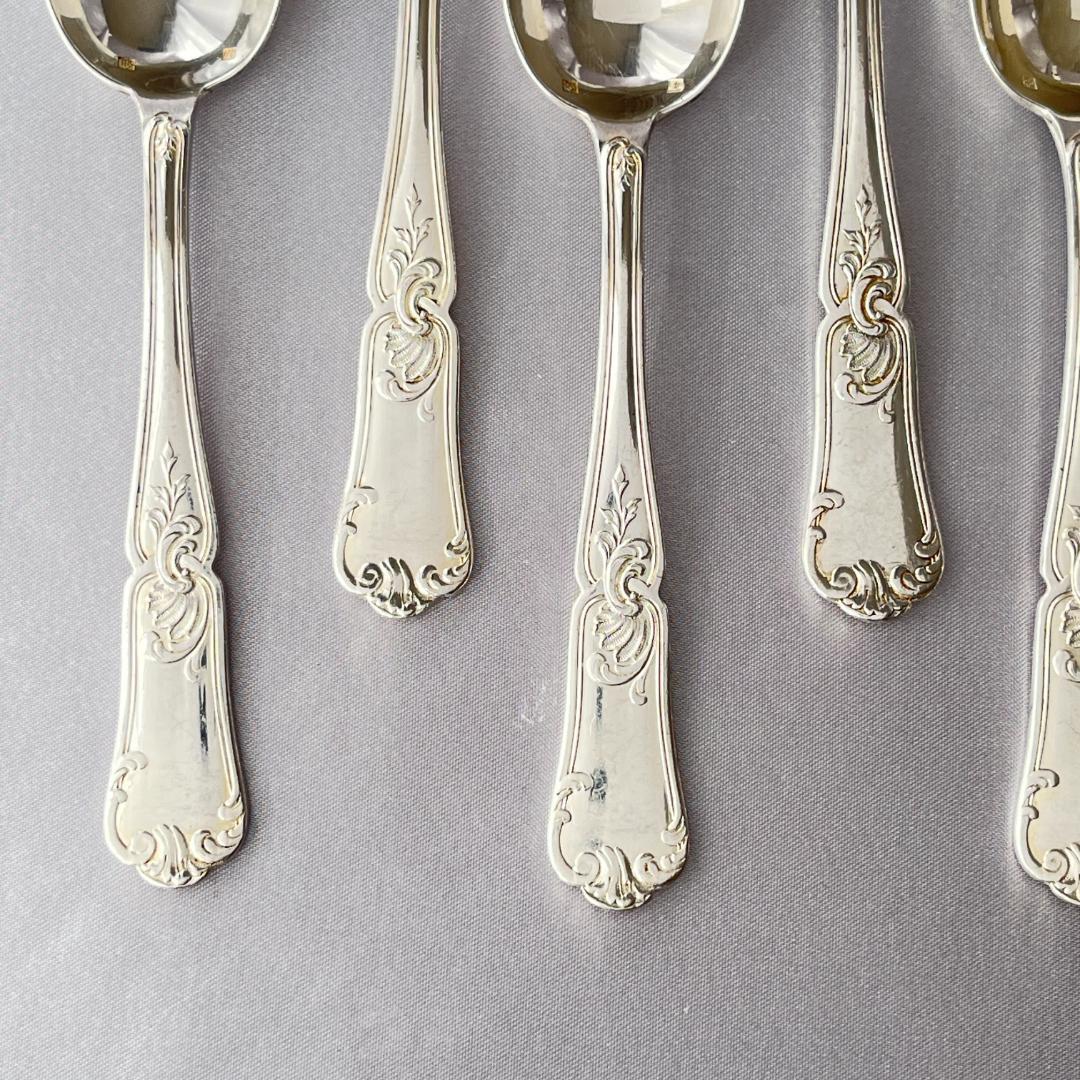 【仏蘭西】 Louis XV コーヒースプーン 6本【シルバープレート】
