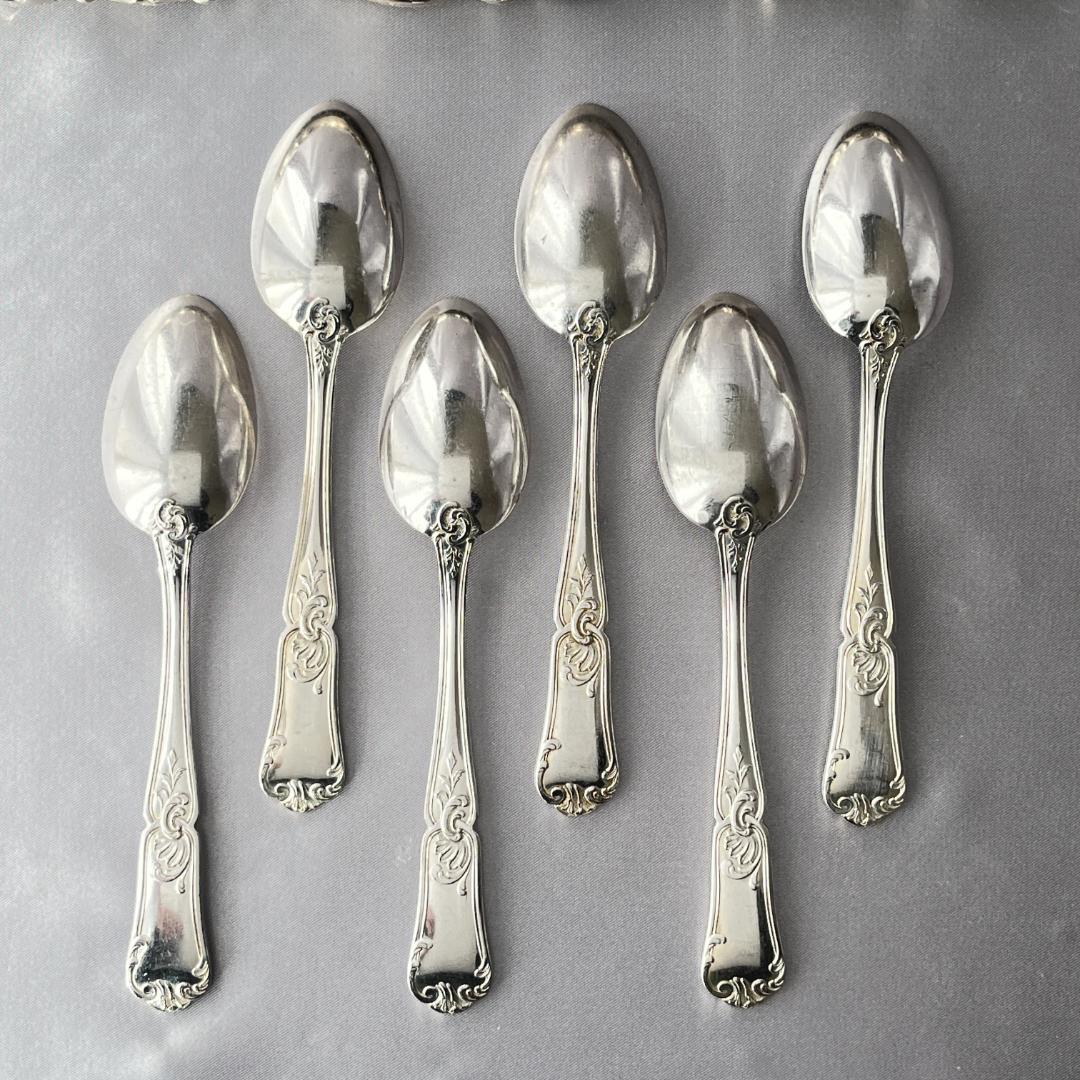 【仏蘭西】 Louis XV コーヒースプーン 6本【シルバープレート】