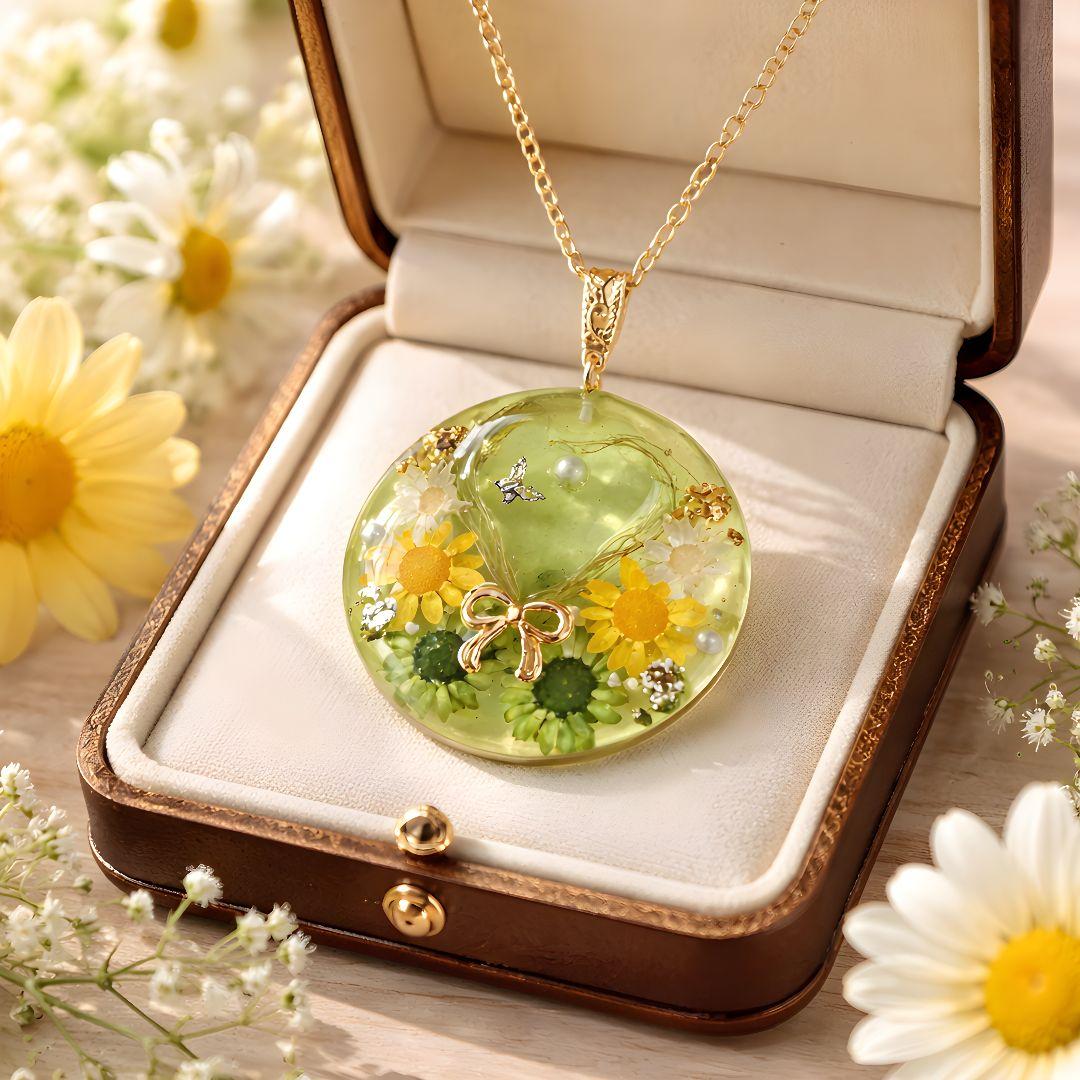 メモリアルチャーム&ペンダントセット 蝶々と花