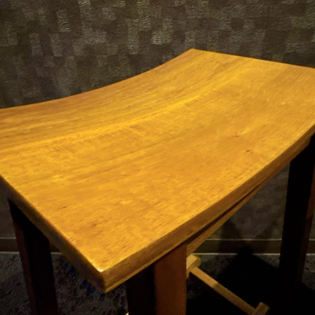 2脚セット 北欧風 天然木 カウンターチェア スツール ハイスツール ナチュラル