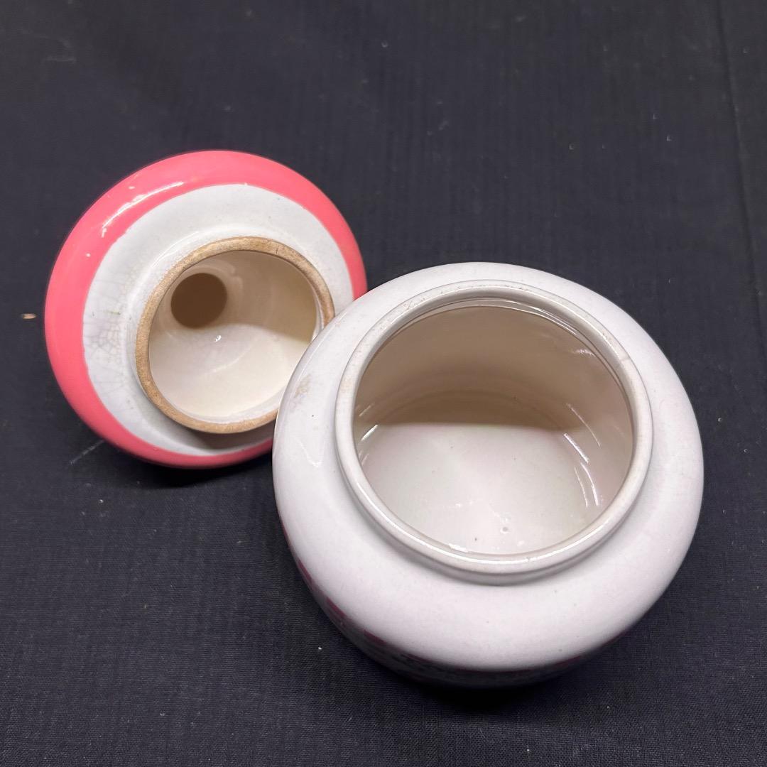 ▽Fb左1099 内藤ルネ 陶器製 キャニスター パンダ 置物 2点まとめ