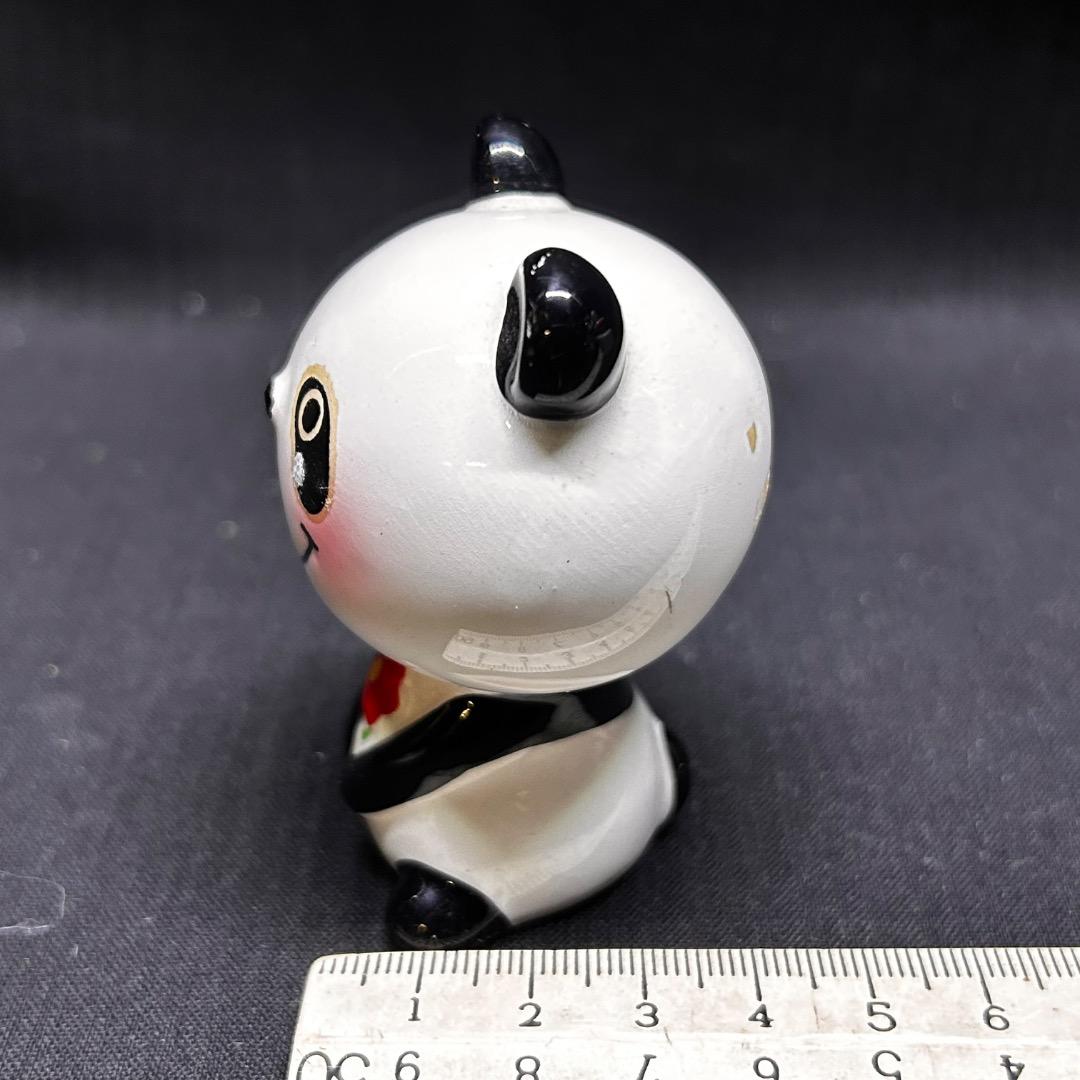 ▽Fb左1099 内藤ルネ 陶器製 キャニスター パンダ 置物 2点まとめ