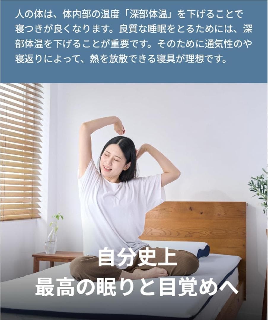 SEIRYUマットレス［シングル］厚さ3.5cm 高反発 日本製／テイジン