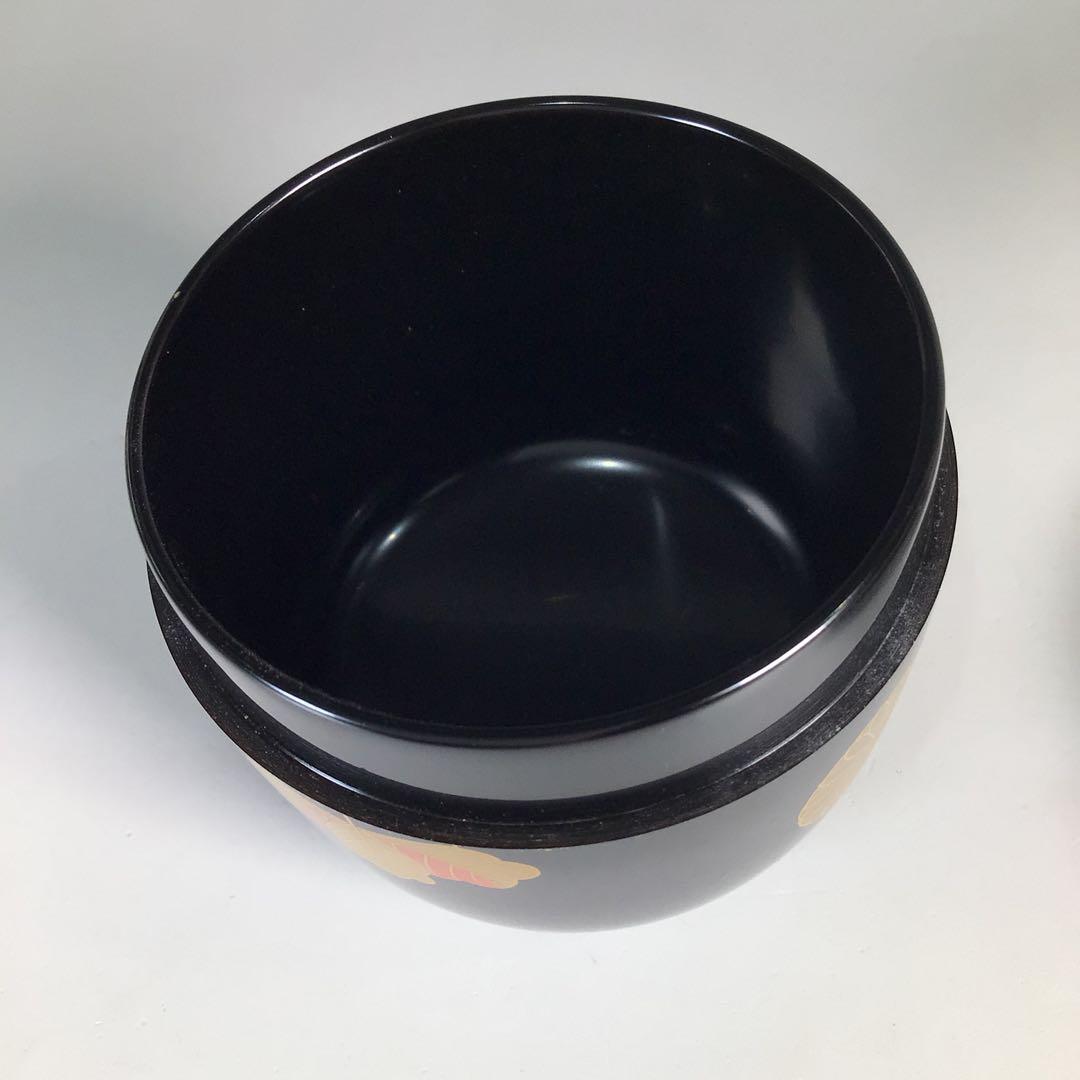 M930 棗 『中川秀甫作』『黒漆塗』『高台寺蒔絵』『中棗』 共箱